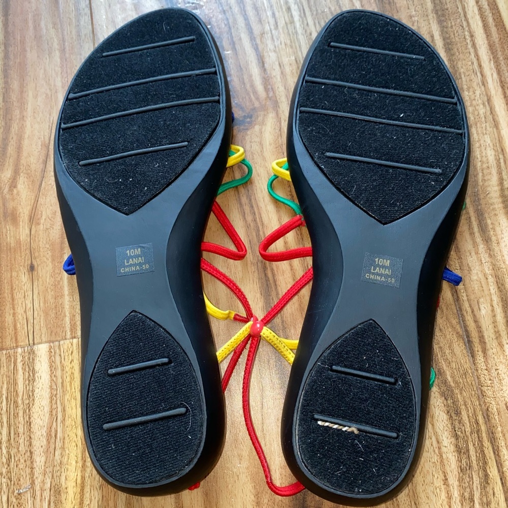 Vintage Kim Rogers Rainbow Rope Sandals - Picture 5 of 9